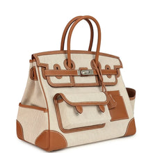 Load image into Gallery viewer, Birkin Cargo 35 Gold Swift and Gold-Ecru Toile H Canvas Palladium Hardware