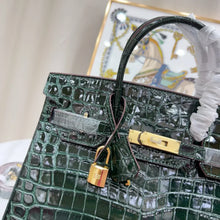 Load image into Gallery viewer, Birkin Vert Titien Matte Alligator Gold Hardware