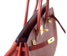 Load image into Gallery viewer, Birkin 35 Bag Red Rouge H Limited Edition Contour Navy Gold
