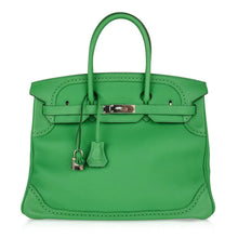 Load image into Gallery viewer, Birkin 35 Bag Ghillies Limited Edition Bamboo Palladium Hardware