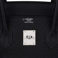 Load image into Gallery viewer, Special Order HSS Birkin 35 Bag Black Turquoise Togo Leather with Brushed Palladium Hardware