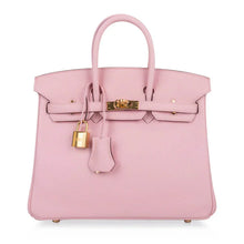 Load image into Gallery viewer, Birkin 25 Bag Rose Sakura Swift Gold Hardware Rare