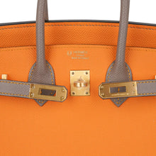 Load image into Gallery viewer, Birkin HSS 25 Bag Jaune Ambre / Gris Asphalte Gold Hardware