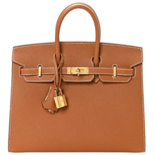 Load image into Gallery viewer, Birkin Sellier 25 Gold Epsom Leather Rolled Handles Gold Hardware Handbag