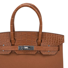 Load image into Gallery viewer, Birkin Touch 30 Bag Gold Matte Alligator / Togo Limited Edition
