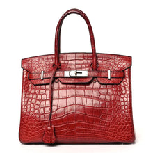 Load image into Gallery viewer, Birkin 30 Rouge Matte Alligator Gold Hardware
