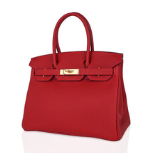 Load image into Gallery viewer, Birkin 30 Bag Lipstick Rouge Vif Togo Leather with Gold Hardware