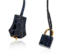 Load image into Gallery viewer, Birkin 35 Bag Blue Sapphire Porosus Crocodile Gold Hardware New