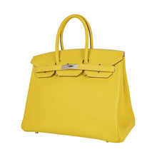 Load image into Gallery viewer, Birkin 35 Lime Candy Limited Edition Bag Epsom Palladium