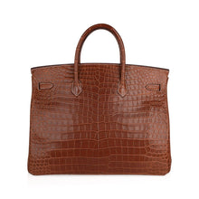 Load image into Gallery viewer, Birkin 40 Bag Rare Fauve Matte Porosus Crocodile Gold Hardware