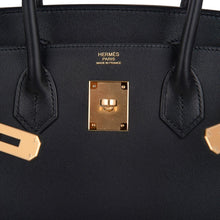 Load image into Gallery viewer, Birkin Sellier Limited Edition 30 Bag Black Veau Graine Monsieur Laiton