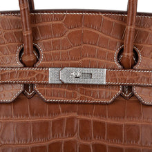 Load image into Gallery viewer, Diamond Birkin 35 Bag Fauve Barenia Matte Alligator Rare
