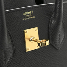 Load image into Gallery viewer, Birkin Sellier 25 Black Epsom Leather Gold Hardware