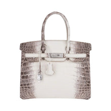 Load image into Gallery viewer, Birkin 30 Bag Diamond Himalaya Blanc Matte Niloticus Crocodile with 18k White Gold Hardware