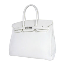 Load image into Gallery viewer, Birkin 35 Bag White Clemence Leather with Palladium Hardware