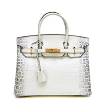 Load image into Gallery viewer, Birkin Bag Crocodile-Grain Cowhide Leather Gold Hardware