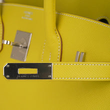 Load image into Gallery viewer, Birkin 35 Lime Candy Limited Edition Bag Epsom Palladium
