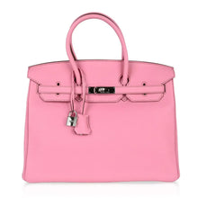 Load image into Gallery viewer, Birkin 35 Bag rare 5P Pink Togo Palladium Hardware