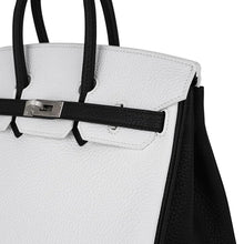 Load image into Gallery viewer, Birkin HSS 25 Bag White w/ Black Brushed Palladium Hardware
