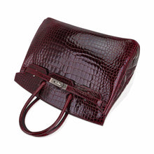 Load image into Gallery viewer, Birkin 35 Bag Bordeaux Porosus Crocodile with Palladium Hardware