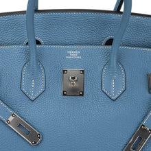 Load image into Gallery viewer, Birkin 35 Bag Blue Jean Togo Leather with Palladium Hardware