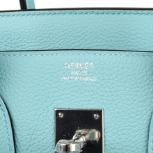 Load image into Gallery viewer, Birkin 35 Bag Fresh Blue Atoll Togo Palladium Hardware