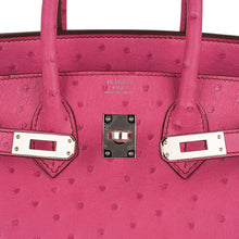 Load image into Gallery viewer, Birkin 25 Bag Fuchsia Ostrich with Palladium Hardware
