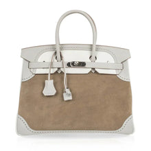 Load image into Gallery viewer, Birkin 35 Bag Grizzly Ghillies Gris Perle Gris Caillou Colour Limited Edition Rare