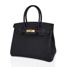 Load image into Gallery viewer, Birkin 30 Bag Black Gold Hardware Epsom Leather New w/ Box