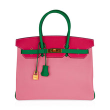 Load image into Gallery viewer, Birkin 35 HSS Bag Rose Confetti/Rose Tyrien/Bamboo Brushed Gold Hardware