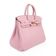 Load image into Gallery viewer, Birkin 25 Bag Rose Sakura Swift Gold Hardware Rare