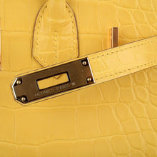 Load image into Gallery viewer, Birkin 30 Bag Mimosa Matte Alligator Gold Hardware
