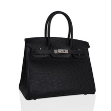 Load image into Gallery viewer, Birkin HSS 30 Bag Black (Noir ) Ostrich Palladium Hardware