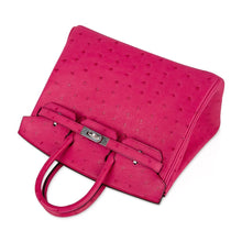 Load image into Gallery viewer, Birkin 25 Rose Tyrien Ostrich Bag Palladium Hardware