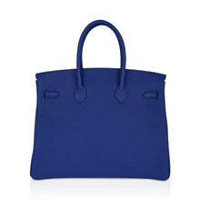Load image into Gallery viewer, Birkin 35 Bag Blue de France Togo Leather with Palladium Hardware