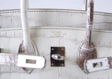 Load image into Gallery viewer, Birkin 25 Bag Blanc Himalaya Exquisite Jewel Palladium Hardware