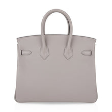 Load image into Gallery viewer, Birkin 25 Bag Gris Asphalte Novillo Leather Gold Hardware