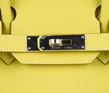 Load image into Gallery viewer, Birkin 30 Bag Rare Lime Candy Limited Edition Gris Perle Interior Palladium