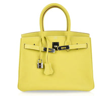 Load image into Gallery viewer, Birkin 30 Bag Rare Lime Candy Limited Edition Gris Perle Interior Palladium