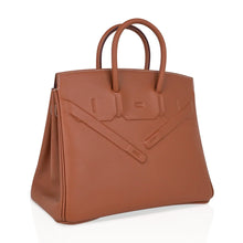 Load image into Gallery viewer, Shadow Birkin 25 Bag Gold Evercalf Limited Edition