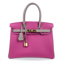Load image into Gallery viewer, Special Order HSS Birkin 30 Bag Rose Pourpre &amp; Gris Asphalte Togo Leather with Gold Hardware