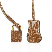 Load image into Gallery viewer, Birkin 35 Bag Ficelle Porosus Crocodile Gold Hardware
