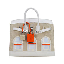 Load image into Gallery viewer, Limited Edition Birkin 20 Faubourg Sellier Bag Neige (Snow) White Matte Alligator