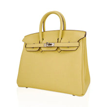 Load image into Gallery viewer, Birkin 25 Bag Jaune Poussin Togo Leather with Palladium Hardware