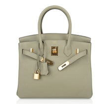 Load image into Gallery viewer, Birkin 30 Bag Sage (Sauge) Clemence Leather Gold Hardware