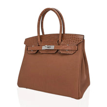 Load image into Gallery viewer, Birkin Touch 30 Bag Gold Matte Alligator / Togo Limited Edition