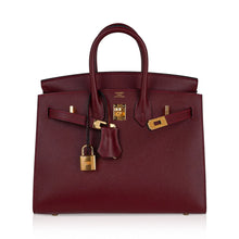 Load image into Gallery viewer, Birkin 25 Bag Sellier Rouge H Gold Hardware Veau Madame Leather
