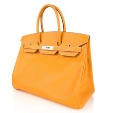 Load image into Gallery viewer, Birkin 35 Bag Yellow Jaune D’Or Candy Limited Edition Epsom Permabrass