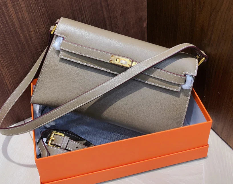 Grey To Go Wallet Gold Hardware Bag