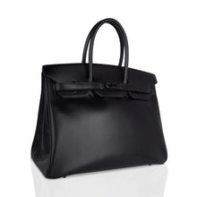 Load image into Gallery viewer, Birkin 35 Bag So Black Box Leather Limited Edition Very Rare